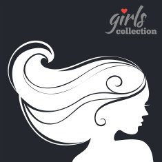 Beautiful woman silhouette Girls collection