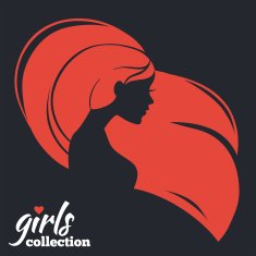 Beautiful woman silhouette Girls collection N3