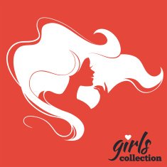 Beautiful woman silhouette Girls collection N6