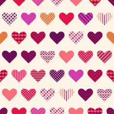 seamless colorful heart textured pattern