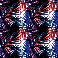 Seamless fashion pattern with palm leaves N2