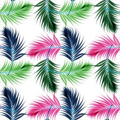 Seamless fashion pattern with palm leaves N11
