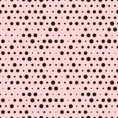 Cute pink and black dotted vector seamless pattern