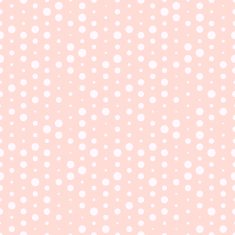 Cute pink and white dotted vector seamless pattern