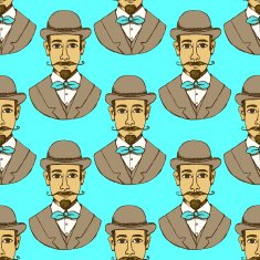 Sketch man in hat