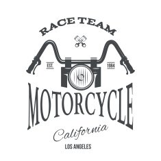 Motorcycle typography t-shirt graphics print vector