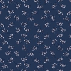 Sporty tourist seamless background with retro bicycles
