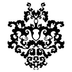 Ornamental vector damask element