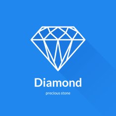 Geometric faceted diamond shape logo N2