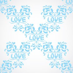 Vector damask seamless pattern element With abstract handwriting N4