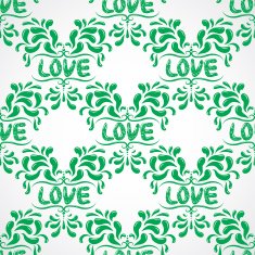 Vector petals seamless pattern element Heart resembling shapes N5