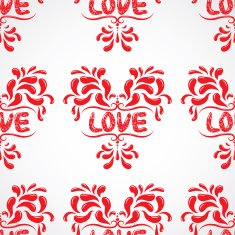 Vector damask seamless pattern element With abstract handwriting N7
