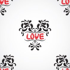 Vector damask seamless pattern background Grunge style