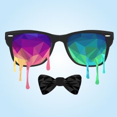 Glass polygon streaks low poly style