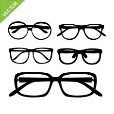 glasses silhouettes vector
