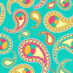 Bright seamless paisley pattern