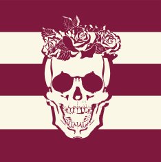 skull with roses