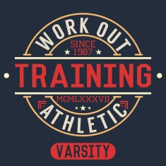 T-shirt Printing design typography graphics Trening and workout vector illustration N4