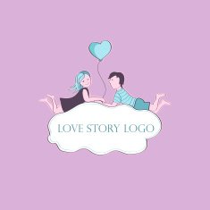 Love story Logo Symbol N4