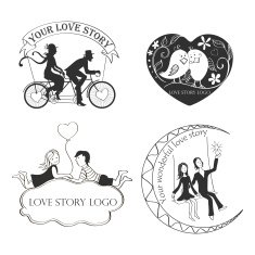 Love story Logo Symbol For Your Design