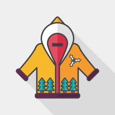 Christmas clothes flat icon with long shadow eps10 N5
