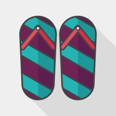 flip flop flat icon with long shadow eps10 N5