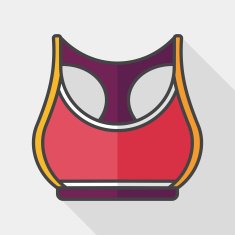 sports tank vest flat icon with long shadow eps10 N5