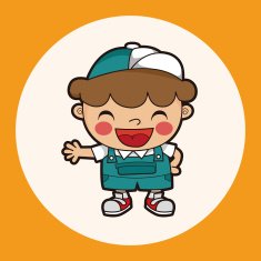 boy man cartoon theme elements N58