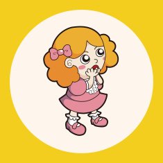 lady girl cartoon theme elements N47