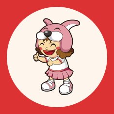 lady girl cartoon theme elements N49