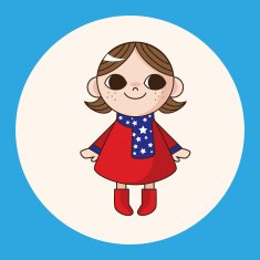 lady girl cartoon theme elements N50