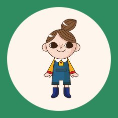 lady girl cartoon theme elements N51