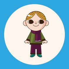 boy man cartoon theme elements N59