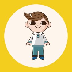boy man cartoon theme elements N60