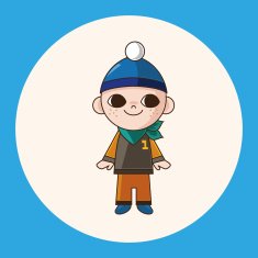 boy man cartoon theme elements N61