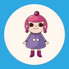 lady girl cartoon theme elements N53