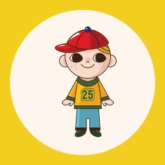 boy man cartoon theme elements N62