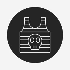 pirate clothes line icon