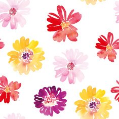 Watercolor flower pattern N13