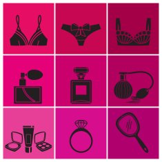 Set of fashion computer icons N2