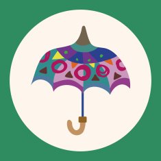 Umbrella theme elemets vector eps N24