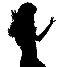 Vector silhouette of a woman N186