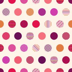 seamless patchwork polka dots pattern