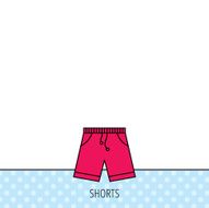Shorts icon Casual clothes shopping sign N10