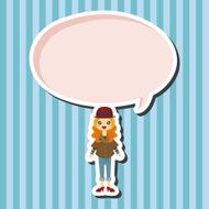 lady girl cartoon theme elements N59