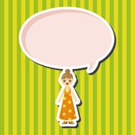 lady girl cartoon theme elements N65