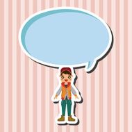 boy man cartoon theme elements N71