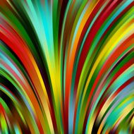 Colorful smooth light lines background Green red yellow colors
