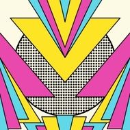Retro 80s geometric pattern background