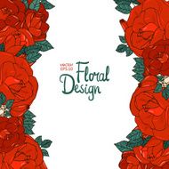 Vintage border with roses N10